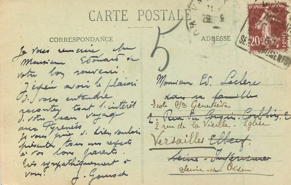 VANNES - Maison ayant appartenu à Gilles de Bretagne — Collection H. Laurent, Port-Louis - Verso