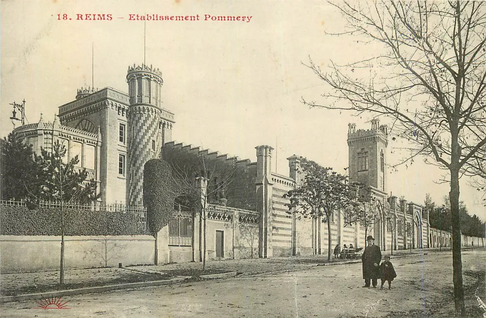 Reims — Etablissement Pommery — Wydawca: Spółka Kartek Pocztowych z Reims, nr 18 - Awers
