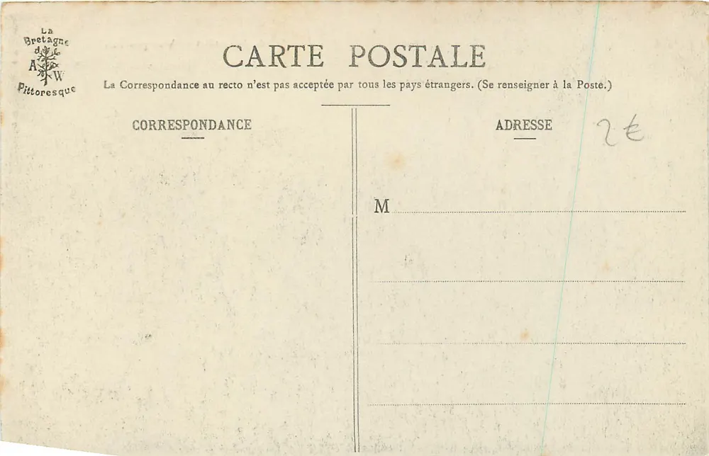 Josselin — Vue générale — Collection A. Waron, St-Briac - Verso