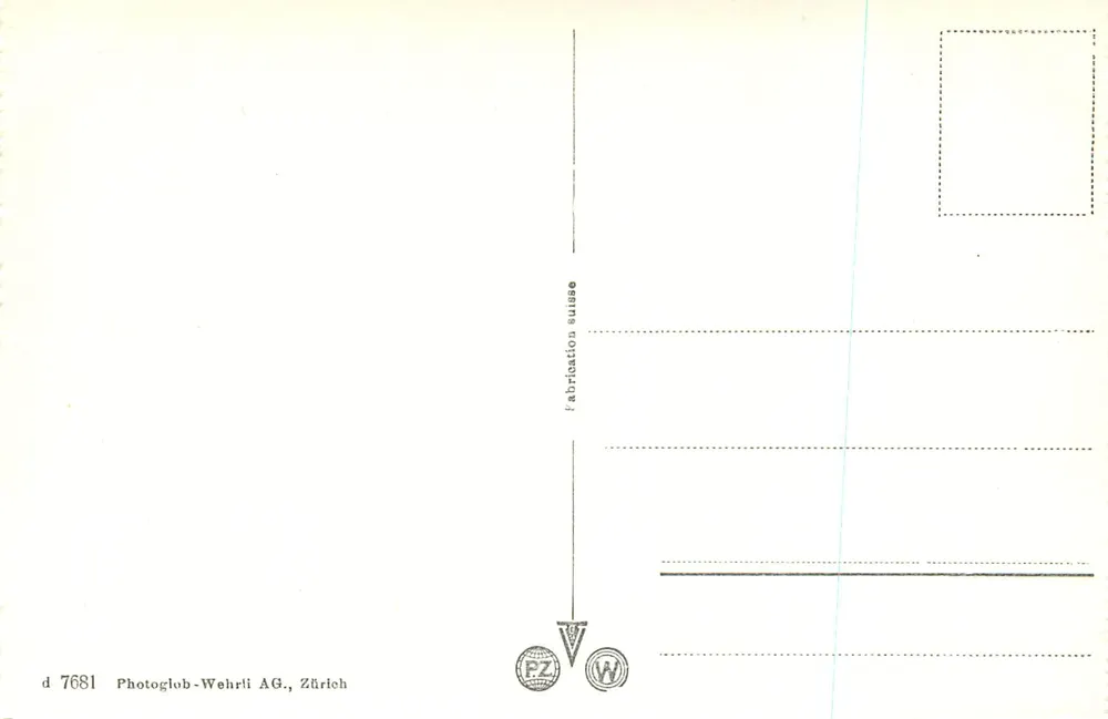 Luzern. Schweizerhofquai und Pilatus — Photoglob-Wehrli AG, Zürich, n° 7681 - Verso