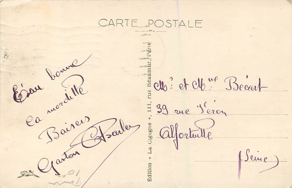 Orléans — Rue Jeanne-d'Arc — Edição « La Cigogne », Paris - Verso