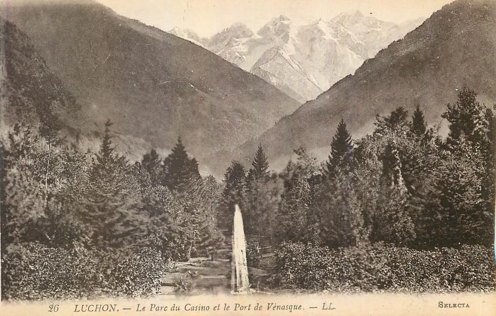 Luchon — Der Casino-Park und der Hafen von Vénasque — Selecta - Vorderseite