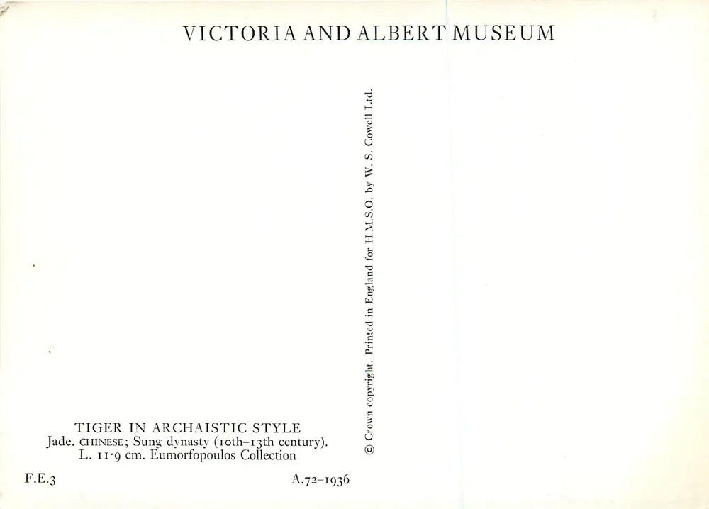 Tiger im archaischen Stil — Dynastie Song (10. bis 13. Jahrhundert) — Victoria and Albert Museum - Rückseite