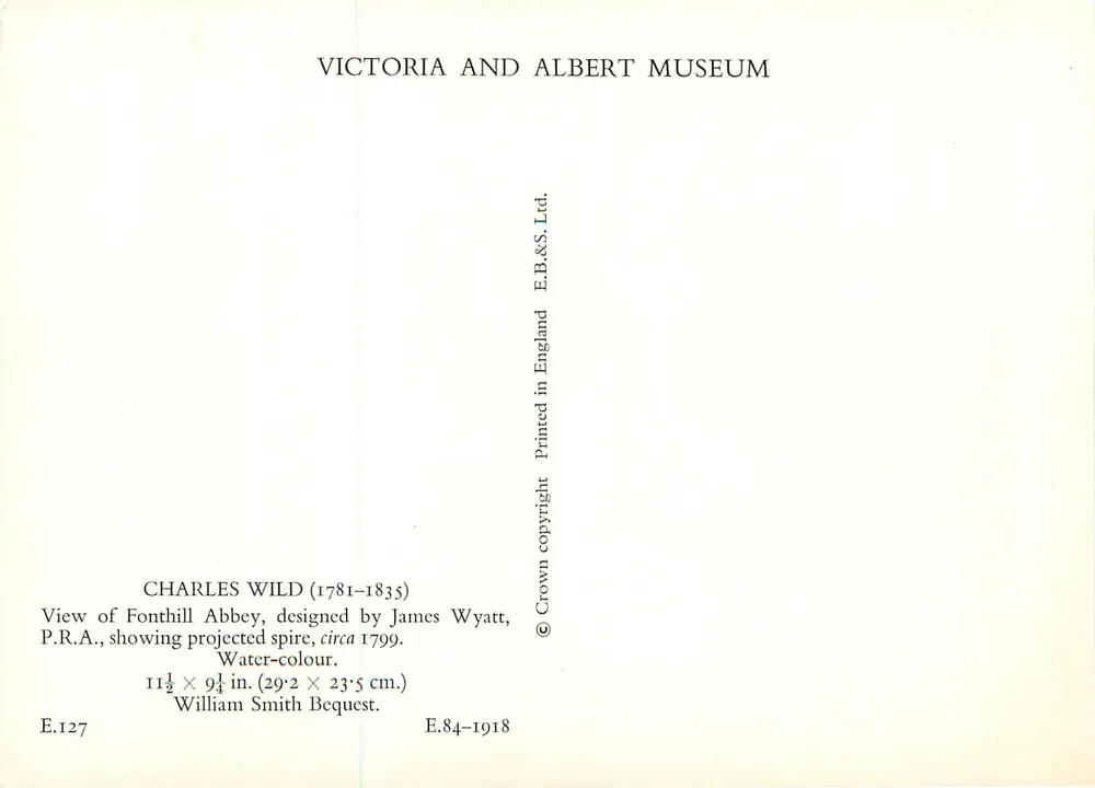 Fonthill Abbey — projeté — Victoria and Albert Museum, E.127 - Verso