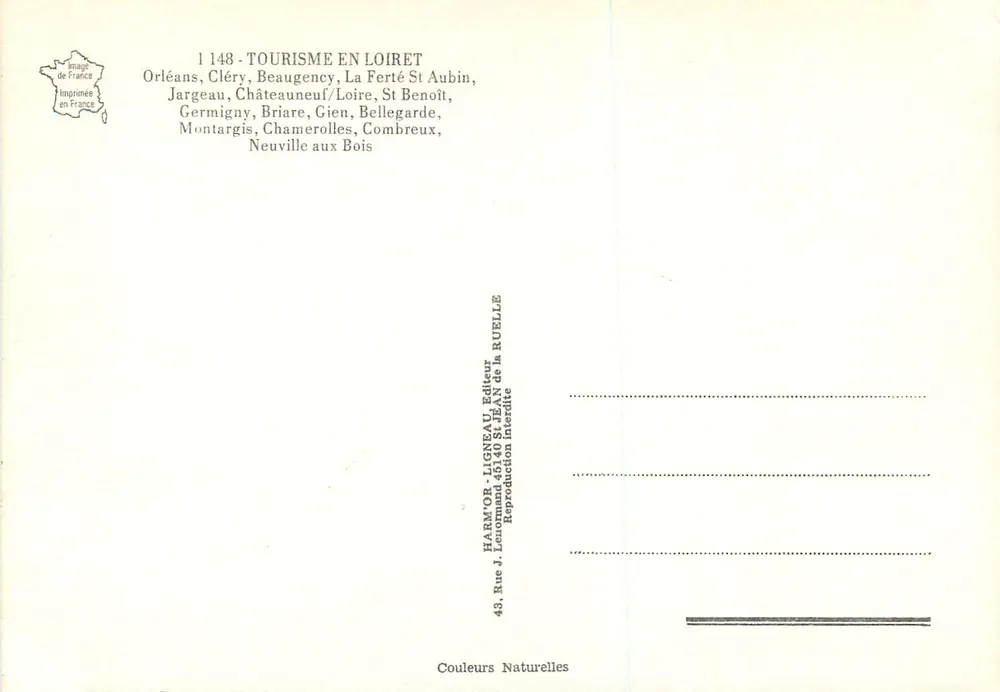 Le Loiret Touristique — 148 — Harmon Lignau Éditeur - Verso
