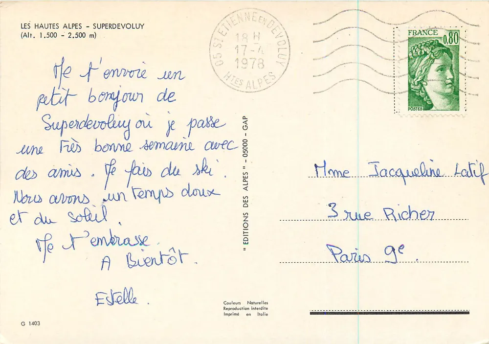 Super Devoluy — ski resort — Éditions des Alpes - Back