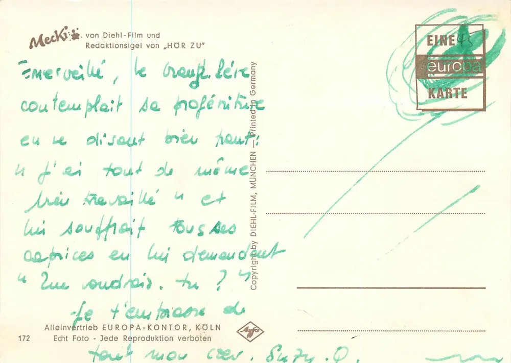 Hérisson et poisson — Mecki von Diehl-Film — n°172 - Verso