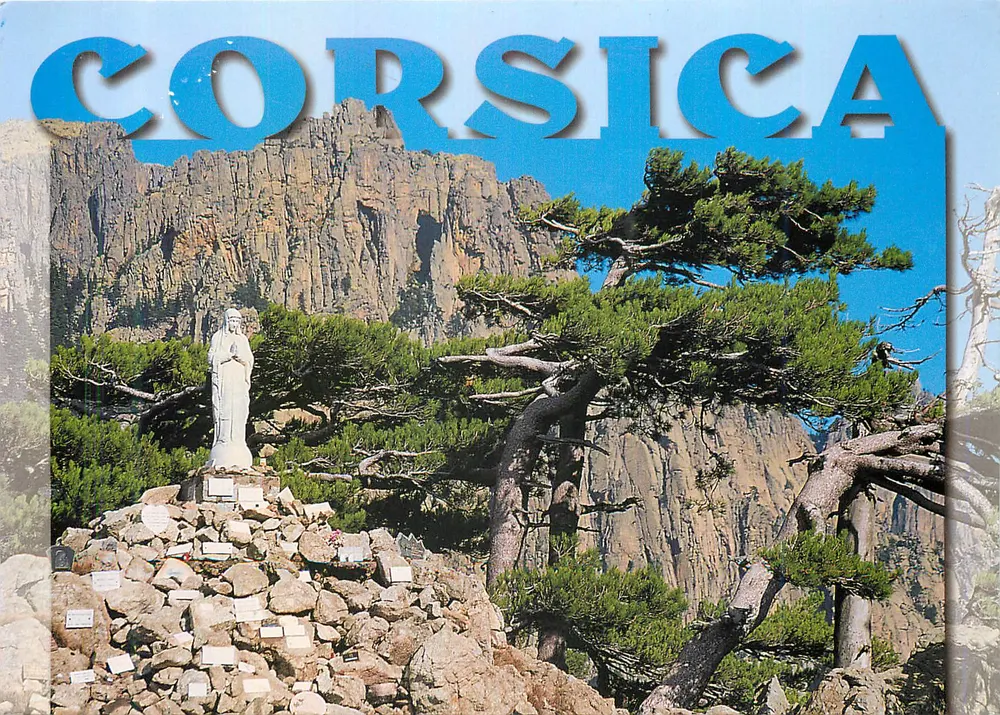 Statue de la Vierge à Sainte-Lucie — Corsica — éditeur Corsica BAVELLA, n° de série 1420 - Frente