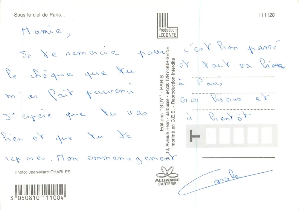 Paryż — Wieża Eiffla na zachodzie — Wydawnictwo 'GUY' - 111128 - Rewers