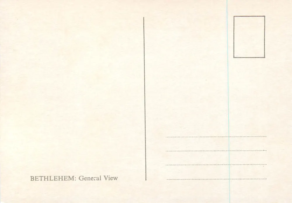 Betelém — Vista geral — sem editor ou número de série visível - Verso