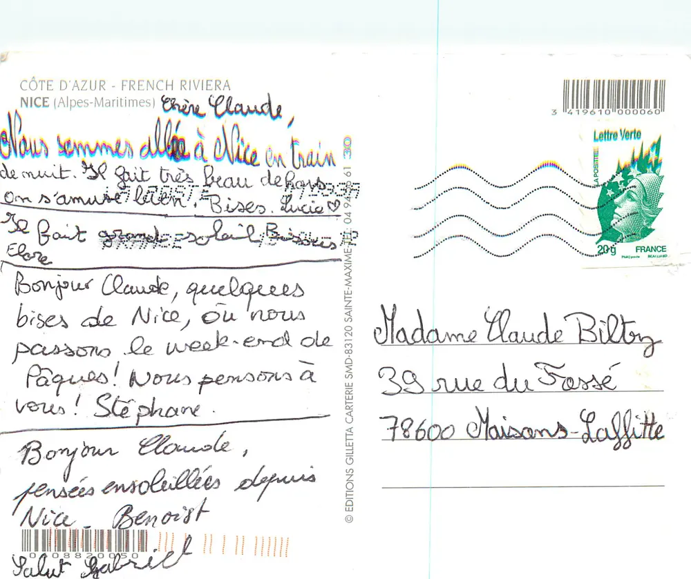 Côte d'Azur - Nice - French Riviera — Éditions Gilletta - Verso