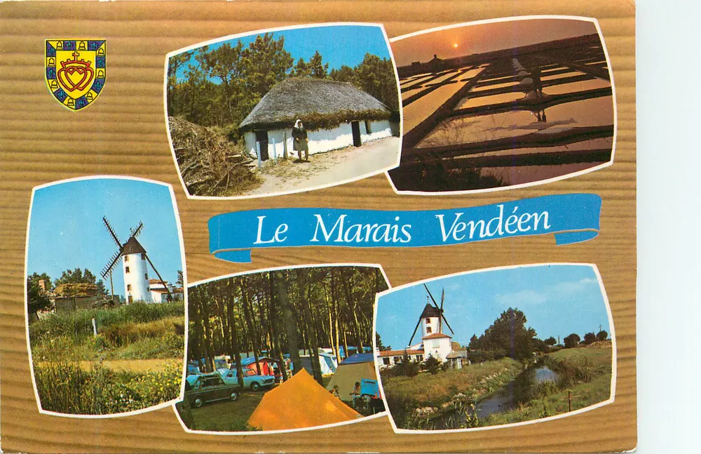 O Marais Vendéen — paisagem, moinhos e camping — Impressora na França - Frente