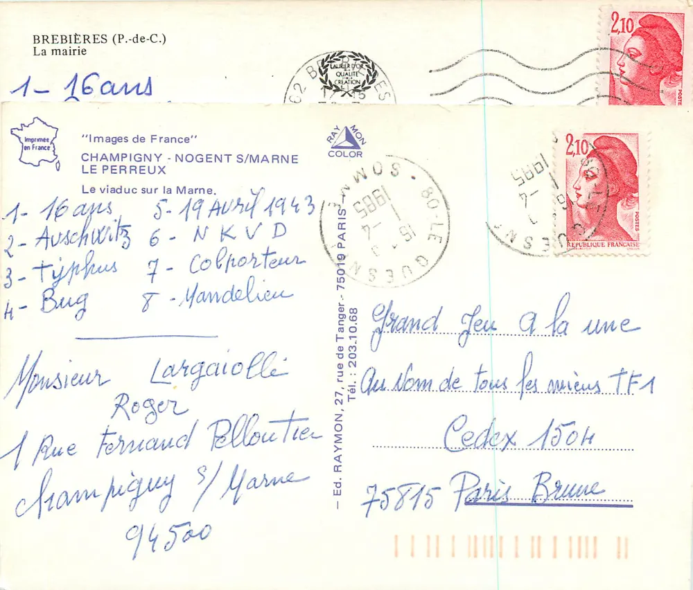Prefeitura de Brebières — Salais — Éd. Raymon, 75019 Paris - Verso
