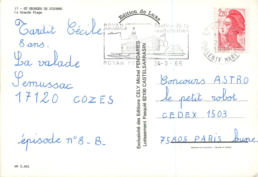 St. Georges de Didonne — The Large Beach — Luxury Edition, no. 5.691 - Back