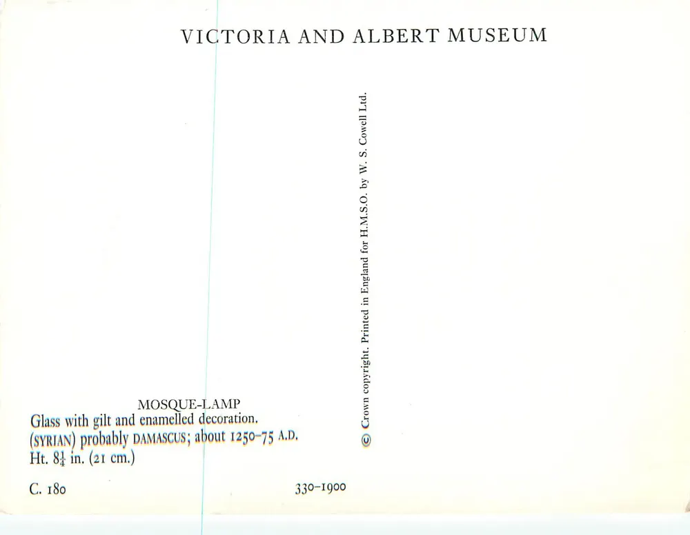 Vase en verre avec décor émaillé — Victoria and Albert Museum — n° C.180 - Verso