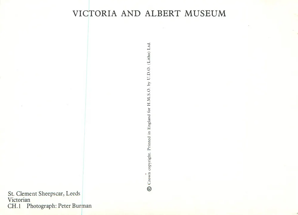 Ruinen einer Kirche — St. Clement Sheepscar, Leeds — Victoria and Albert Museum - Rückseite