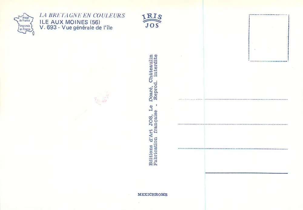 Insel aux Moines — Allgemeiner Blick — Editions d'Art JOS - Rückseite