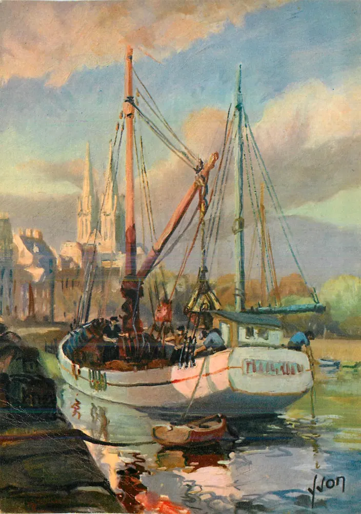Quimper (Finistère) — Sull’Odet — Edizioni d’Arte YVON, n° I.K. 183 - Recto