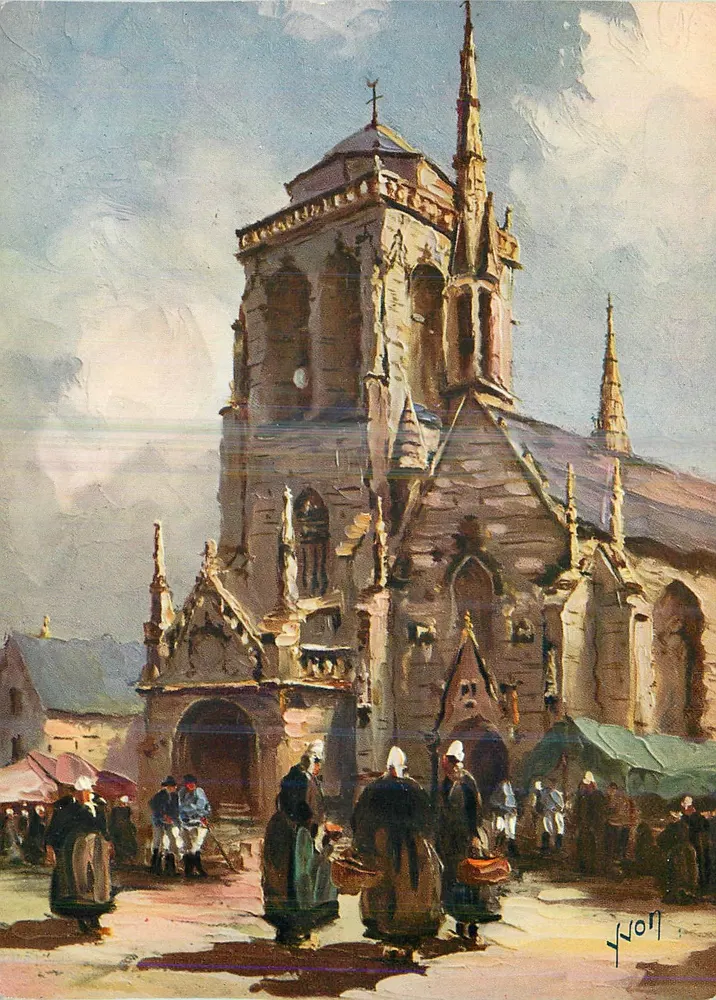 Locronan (Finistère) — De Kerk — Editeurs d'Art YVON - Voorkant