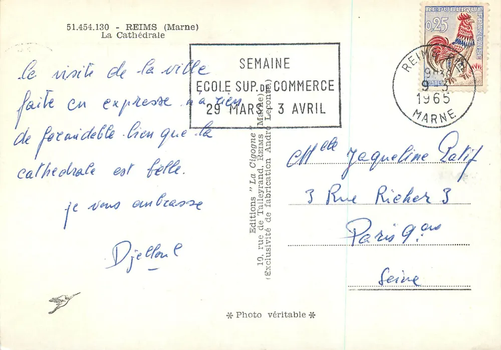 Reims — A Catedral — Éditions de Talleyrand - Verso