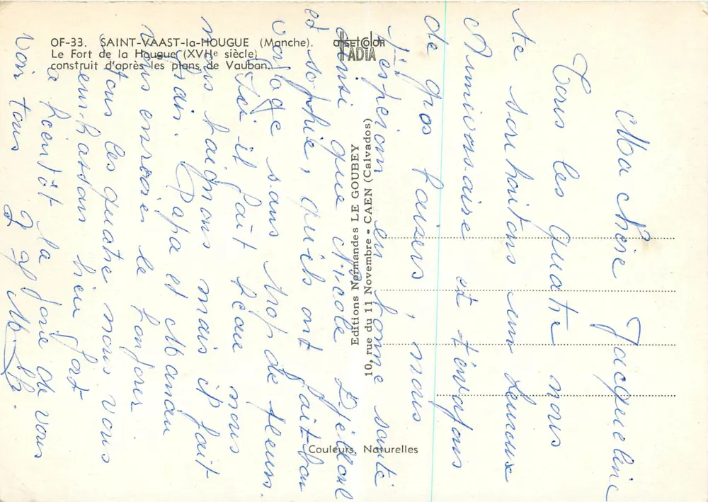 Saint-Vaast-la-Hougue — Festung la Hougue (17. Jahrhundert) — Éditions Némandes LE GOUBEY - Rückseite