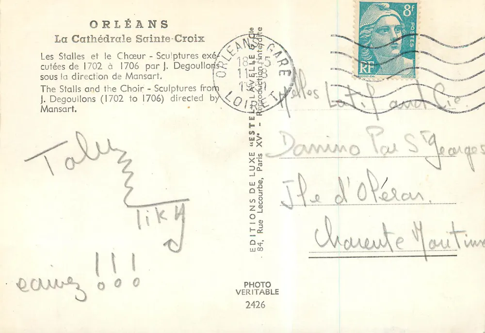 Orléans - La Cathédrale Sainte-Croix — Les stalles et le chœur — Éditions de Luxe Estel - Verso