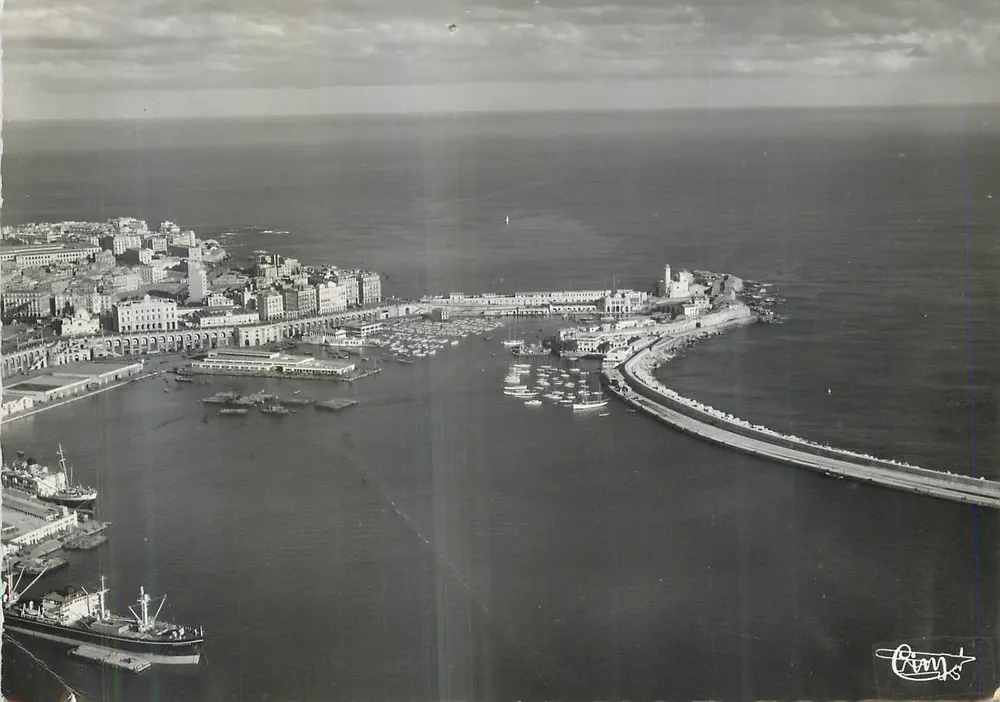 Alger (Alger) — Vista aerea 14 - Prospettiva sulla Marina — Combier, Imp. Mâcon - Recto