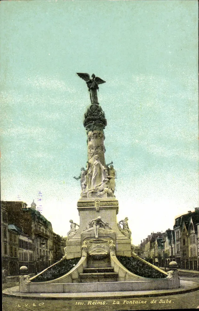 Reims — A Fonte de Sube — L.V. & Cie, n° 2827 - Frente