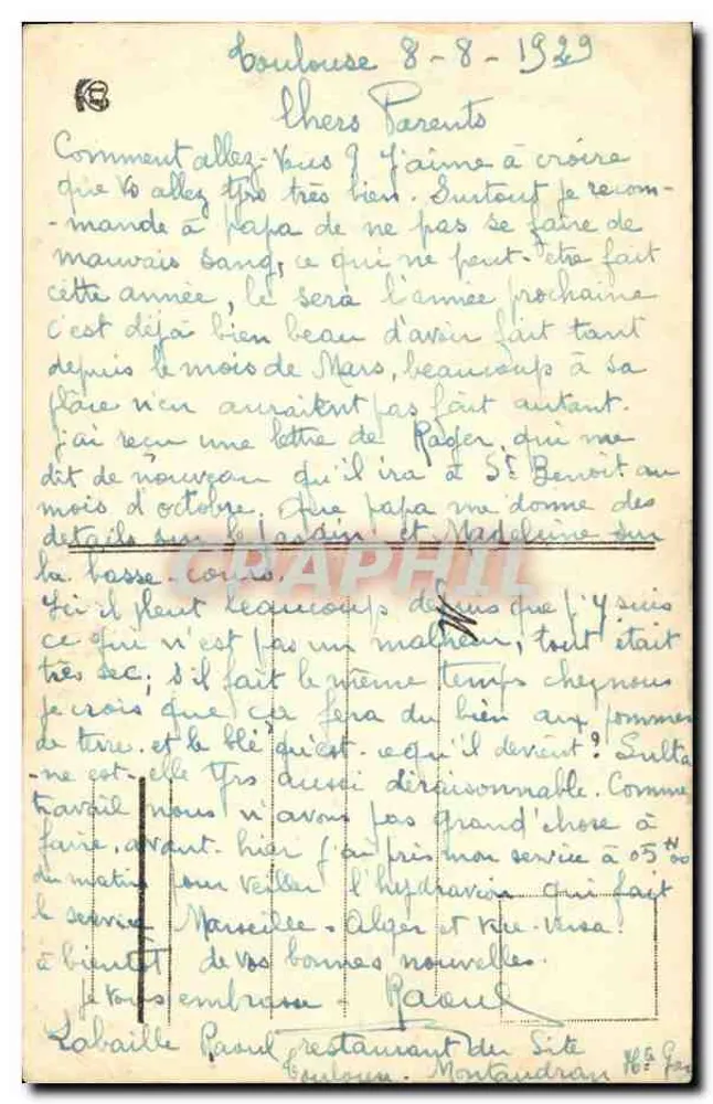Toulouse - Rue et Église du Taur — Carte postale n°86, éditée par C. P. Toulouse - Verso