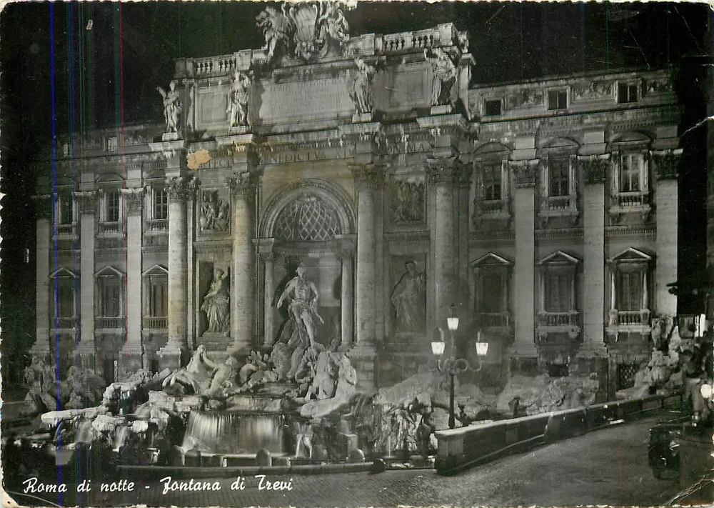 Roma di notte - Fontana di Trevi — Vera Fotografia, n° 04655 - Frente