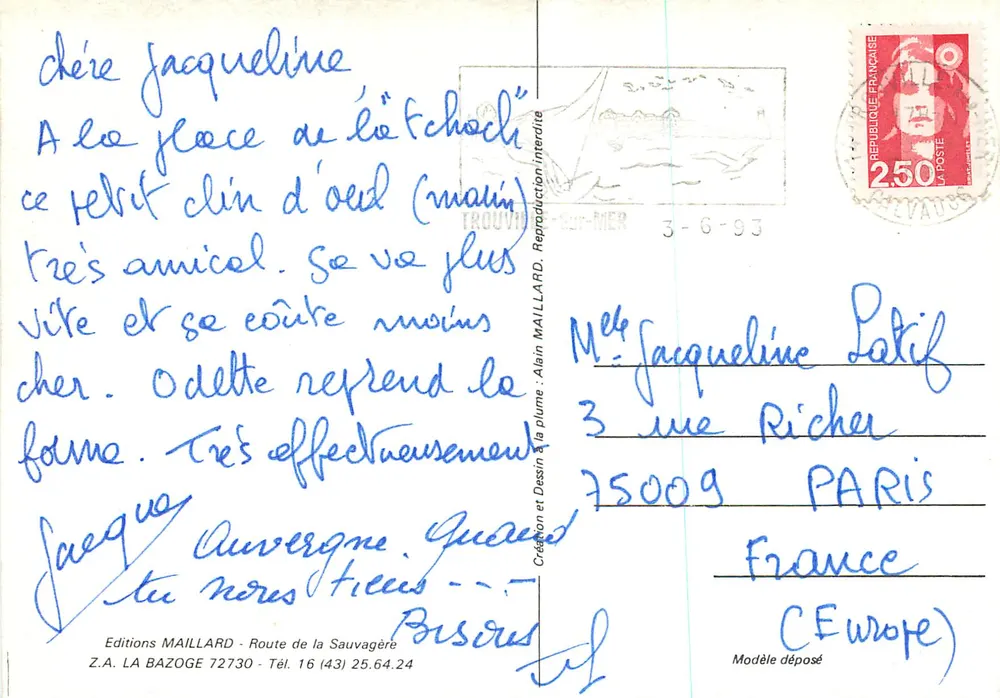 Trouville. Porto de pesca. — Ilustração de Maillard — Edições MAILLARD - Verso