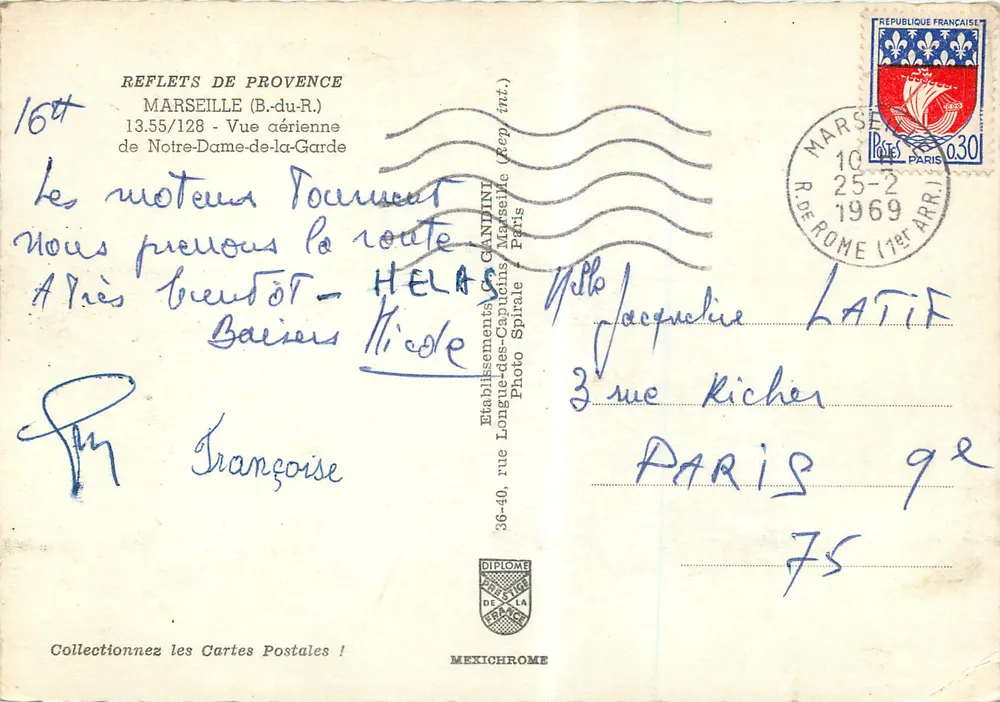Luftbild von Notre-Dame-de-la-Garde — Marseille — Verlag IRIS - Rückseite