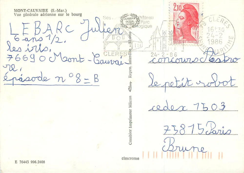 Mont-Cauvaire (S.-Mar.) — Allgemeine Luftaufnahme des Dorfes — Cimy - Rückseite