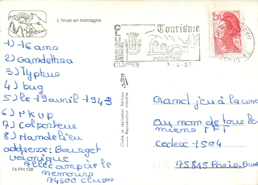Landscapes of Haute-Savoie — Cliché Editions — n° 74 PH 128 - Back