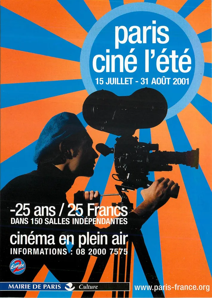 Paris ciné l'été — 15 juillet - 31 août 2001 — Mairie de Paris Culture - Recto