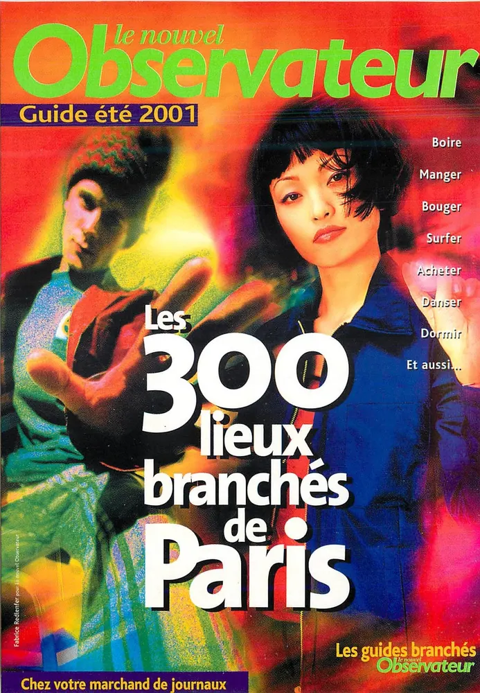 Les 300 lieux branchés de Paris — Guide été 2001 — le nouvel Observateur - Recto
