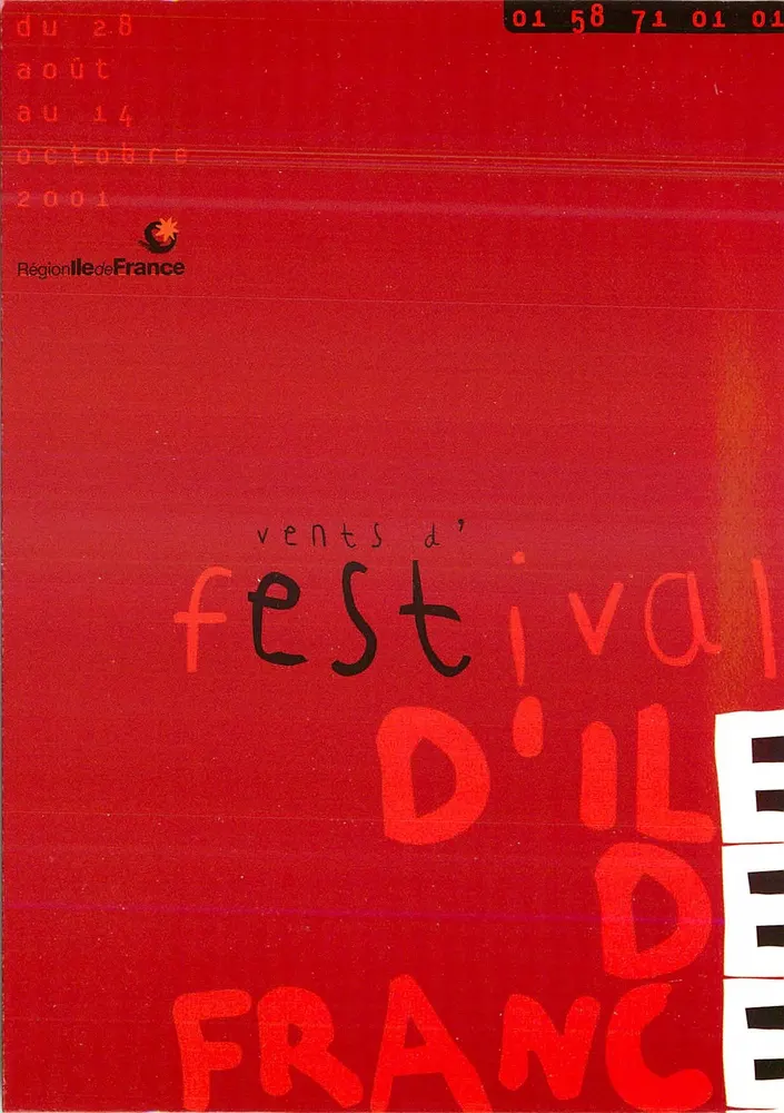 Festival da Île-de-France — ventos d' — Região Île-de-France, 28 de agosto a 14 de outubro de 2001 - Frente