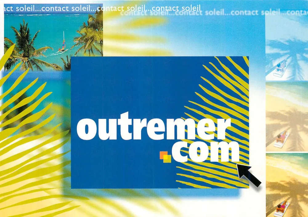 Tropikalna plaża — reklama dla outremer.com — wydawca CART.COM - Awers