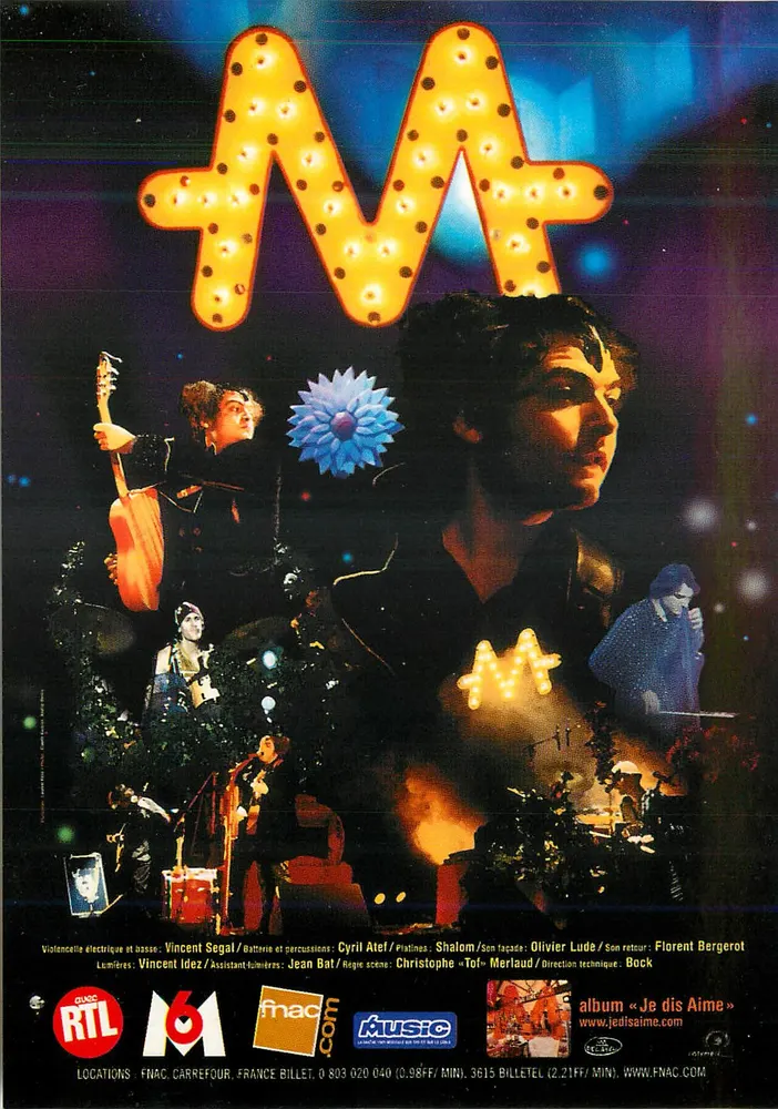 M in concert — new album « Je dis Aime » — Fnac / RTL / M6 - Front