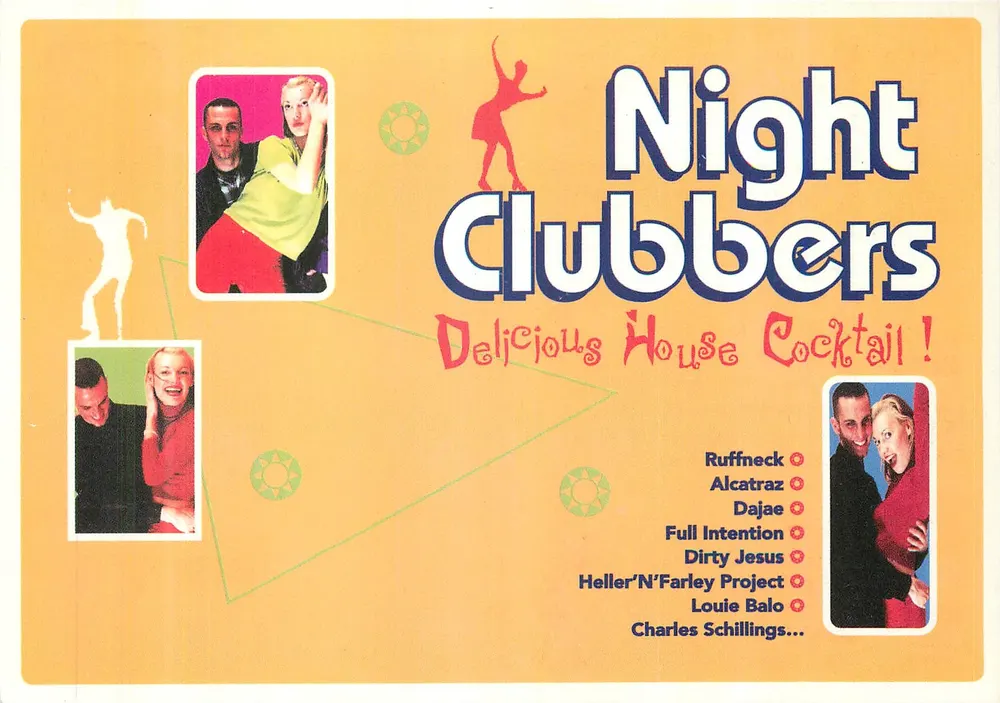 Clube Noturno — Delicioso Coquetel Caseiro! — Carteira promocional da sociedade Nightclubbers - Frente