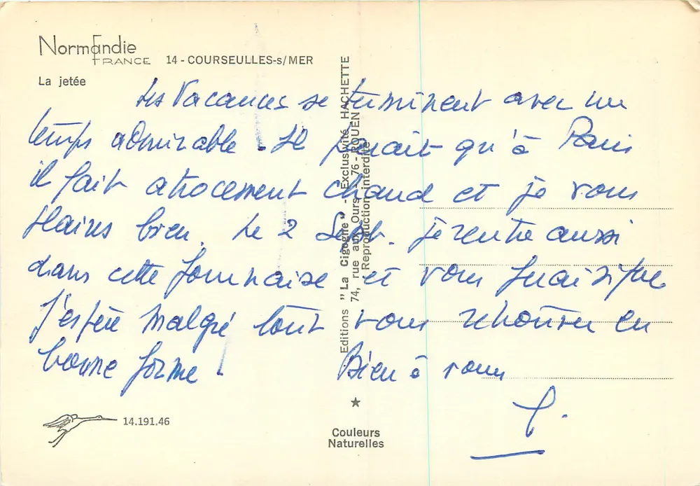 La jetée — Courseulles-sur-Mer — La Cigene - Rewers