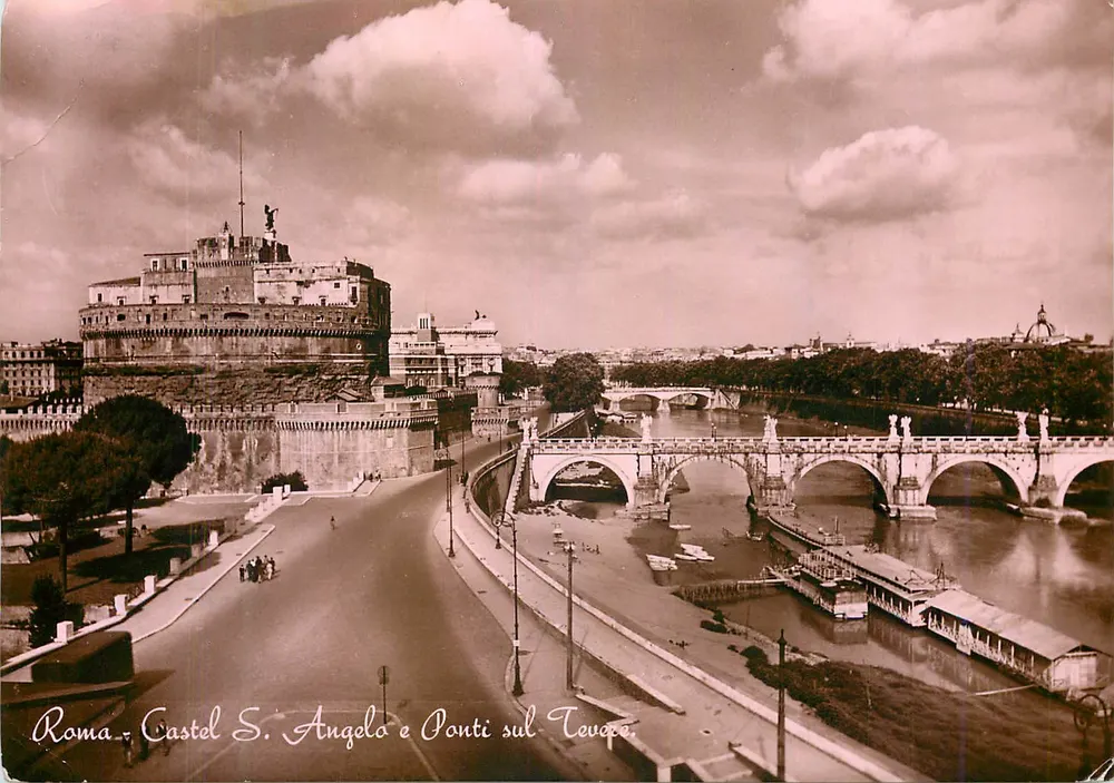 Roma - Kasteel S. Angelo en bruggen over de Tiber — E. D'izioni A.R.A. - Roma - Voorkant