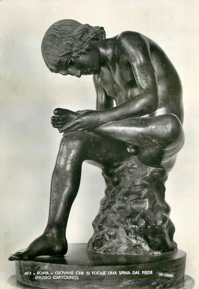 Giovane che si toglie una spina dal piede — Roma — Museo Capitolino — n° 493 - Recto
