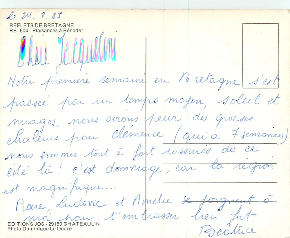 Cornualha — Portos de recreio — Éditions Jos - 29150 Châteaulin, n° RB. 604 - Verso