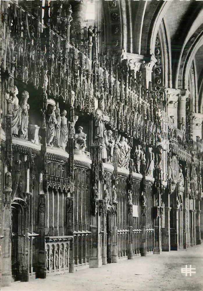 Catedral de Chartres — Clôture do Coro (século XVI) — Ét. HOUVET - Frente