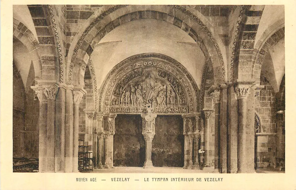Vézelay — Le tympan intérieur — Moyen Âge - Recto