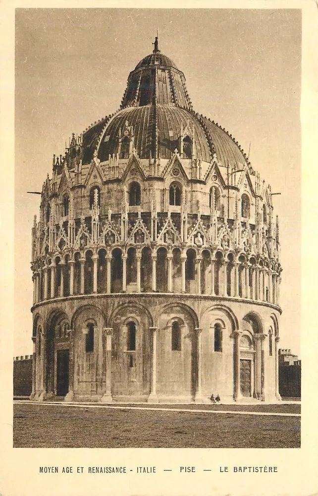 Pisa — Der Baptistinerkirche — Mittelalter und Renaissance — Italien - Vorderseite