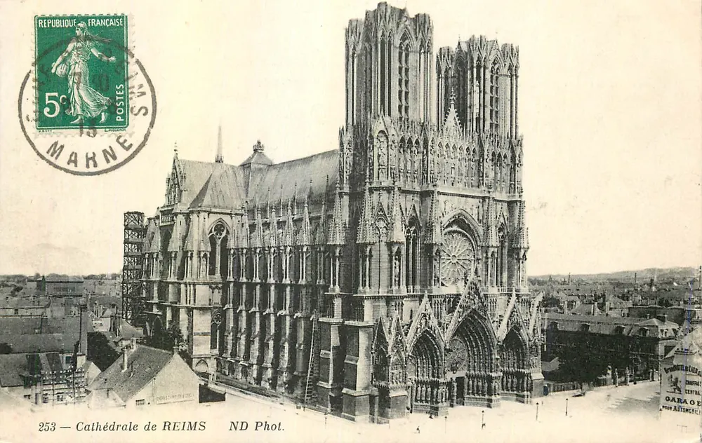 Catedral de Reims — vista da fachada — ND Fotografia n°253 - Frente