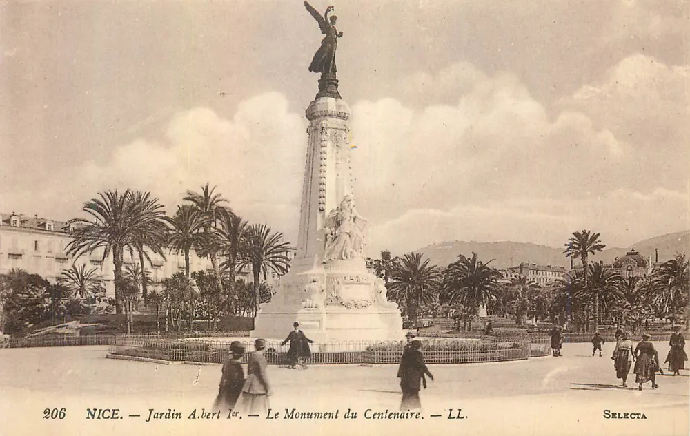 Nice — Jardim Albert 1º — O Monumento do Centenário — SELECTA - Frente