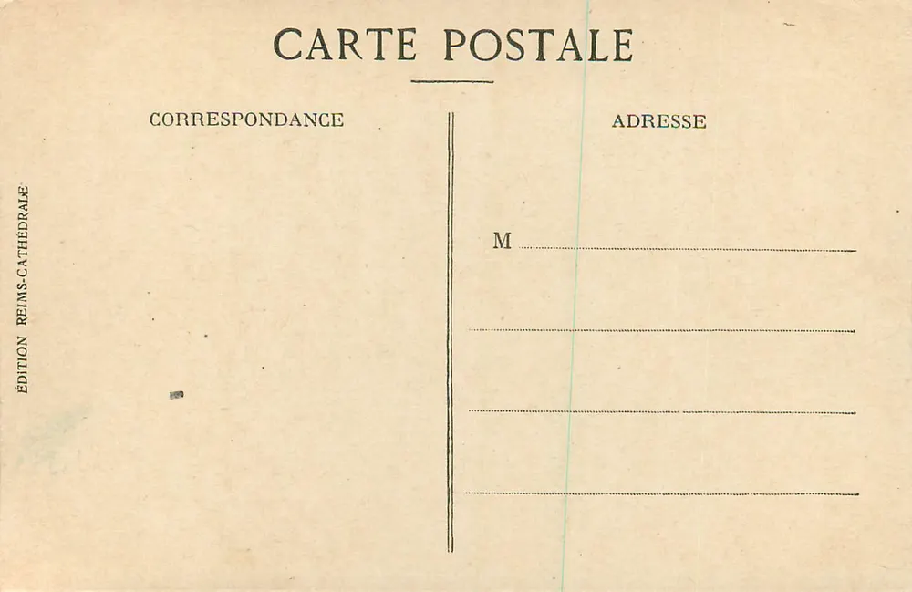 Reims — La Cathédrale avant la guerre — Édition Reims-Cathédrale - Verso